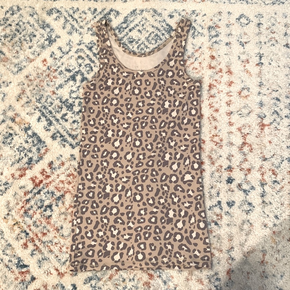 a new day brand leopard print tank top